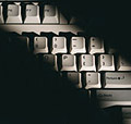 Keyboard in shadow